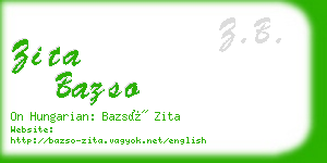 zita bazso business card